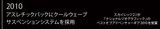 2010年 アスレチックパックにクールウェーブサスペンションシステムを採用