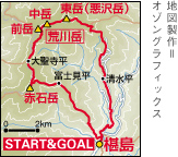 荒川三山コースマップ