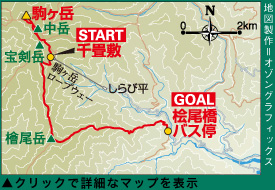 木曽駒ヶ岳コースマップ