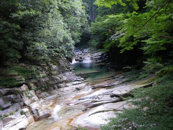 花崗岩が美しい面河渓谷