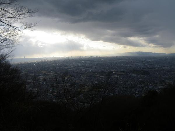 頂上から大阪市街
