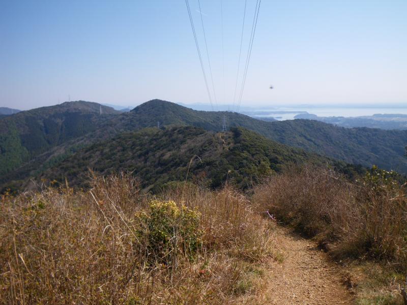 座談山から神石山へ続く稜線