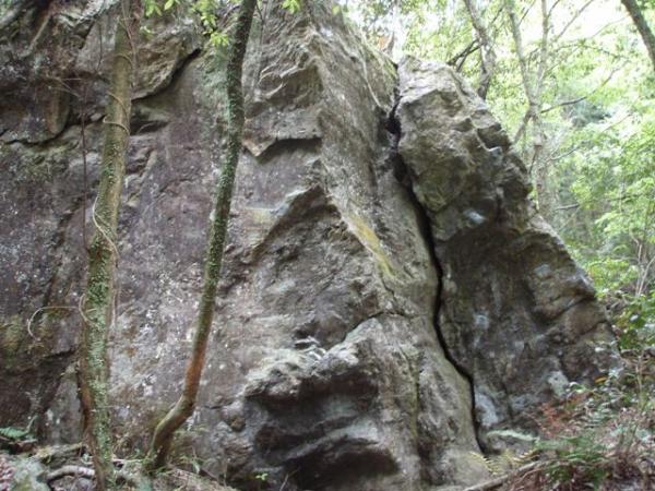立石の岩場