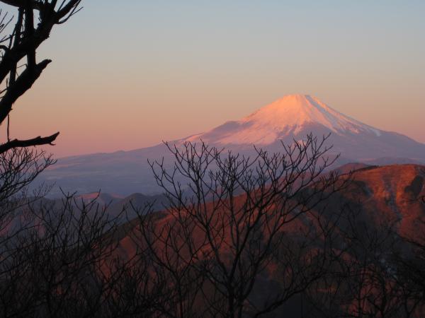 真っ赤な富士山