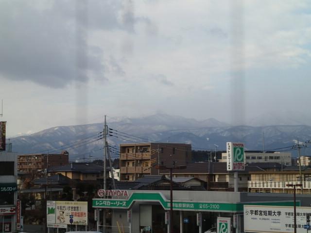 １月に来た時に那須塩原駅より撮影した高原山