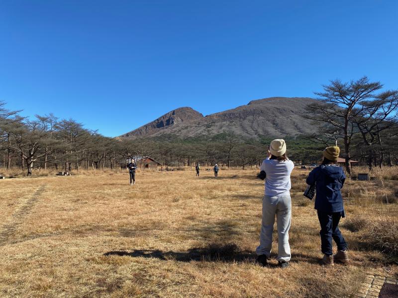 ピクニック広場から韓国岳。