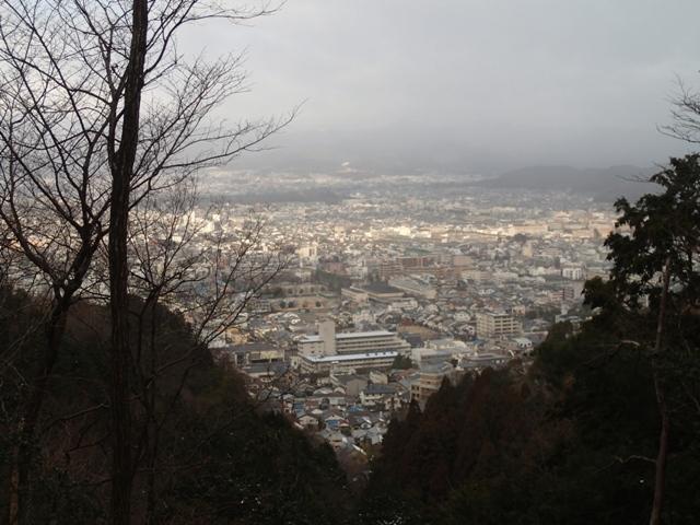 京都の街を見下ろす