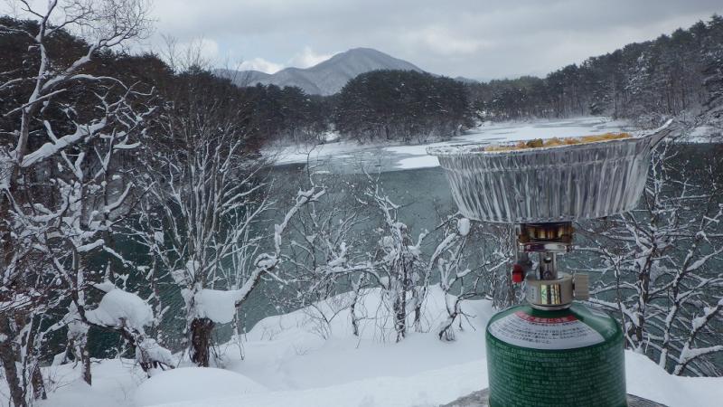 毘沙門沼とあったかランチの2ショット