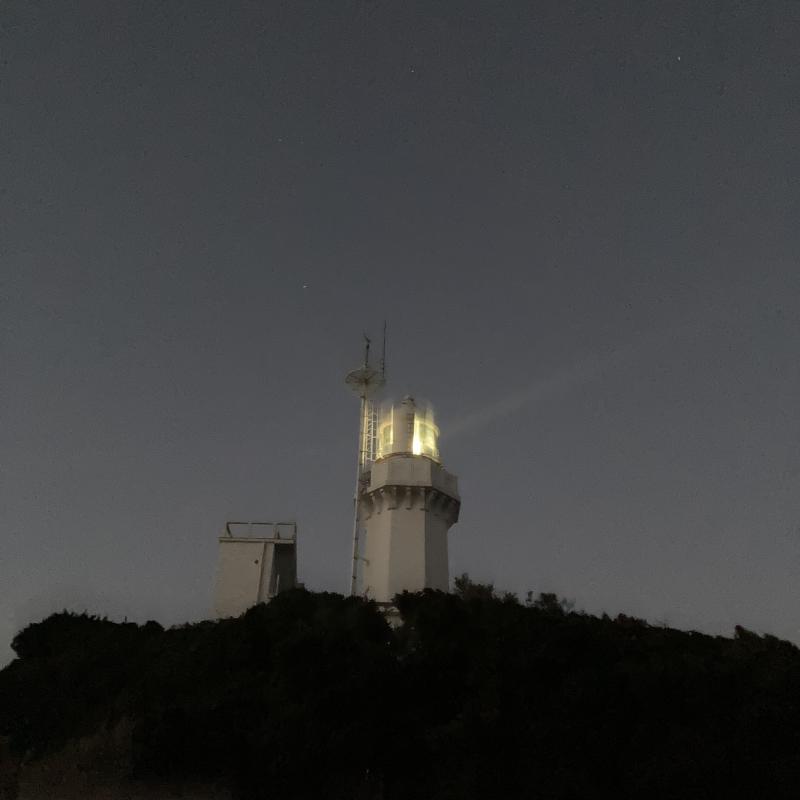 佐田岬灯台の灯り。気分が盛り上がります。