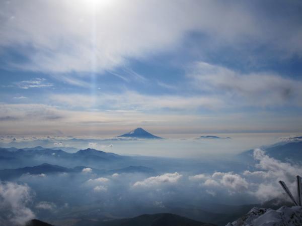 赤岳山頂からの富士山