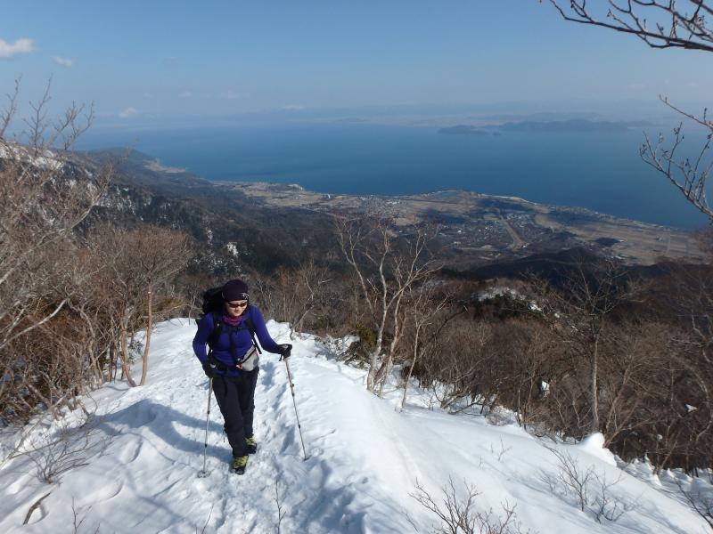 山頂からは琵琶湖が一望。