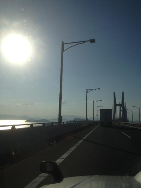 瀬戸大橋。テンションが上がります。