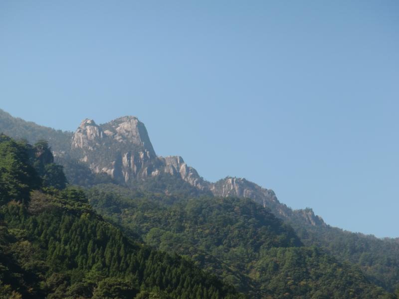 あいかわらず尖っている大崩山の岩峰。