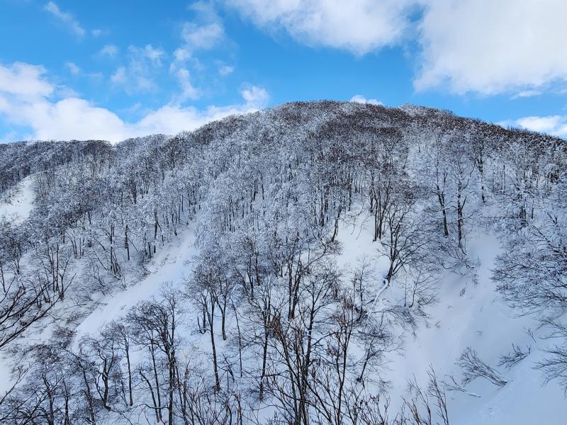 五頭山本峰方面。912ｍあります。