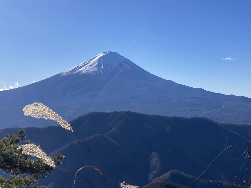 毛無山山頂付近になると富士山が綺麗に見えてきます