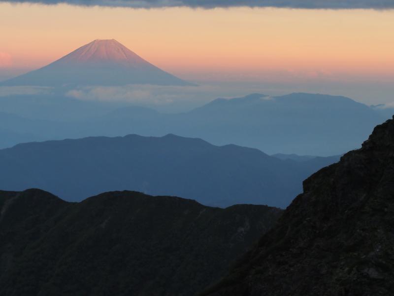 夕景　アーベントロート富士山