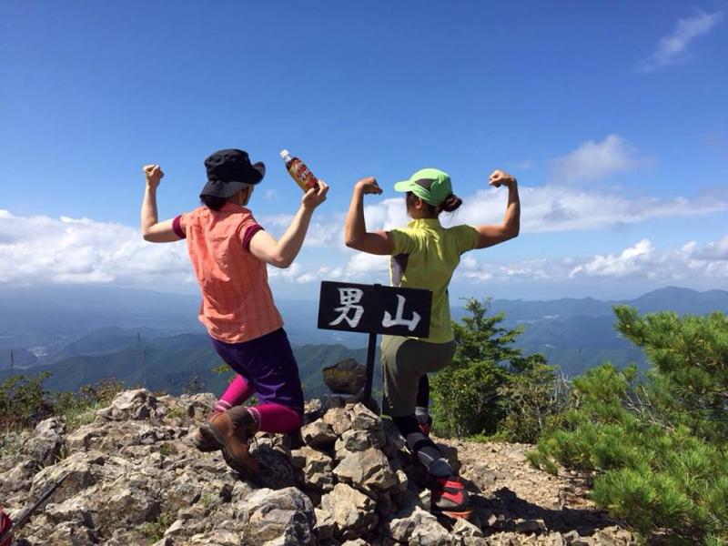 男山山頂で男勝り