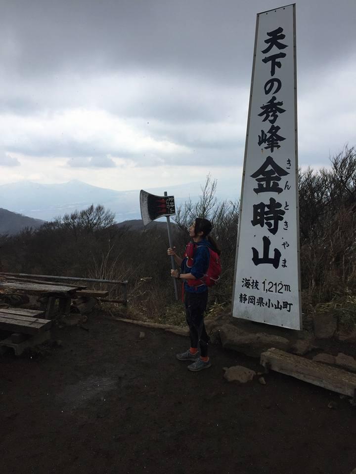 金時山この看板と富士山が定番のはずなのに、富士山どこ…？