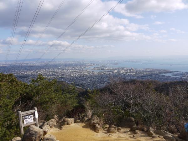 風吹岩から大阪方面を眺める