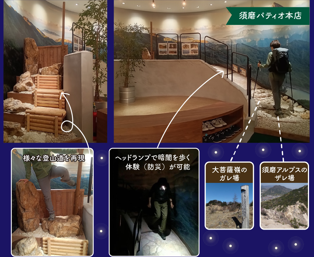 防災に役立つ暗転体験!須磨パティオ本店のテストトレイル