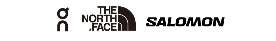 サロモンシューズやザ・ノースフェイスウエアもご用意しました