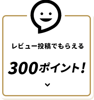 期間中、アイテム購入の上レビュー投稿で300ポイントプレゼント!