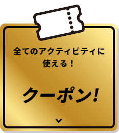 全てのアクティビティに使える！クーポン！