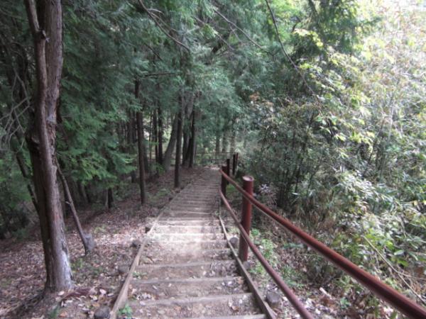 ハイキングコースを薬師の湯へ