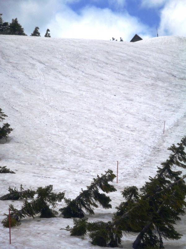 駒ノ小屋の頭が見え、大休止までもうひと踏ん張り