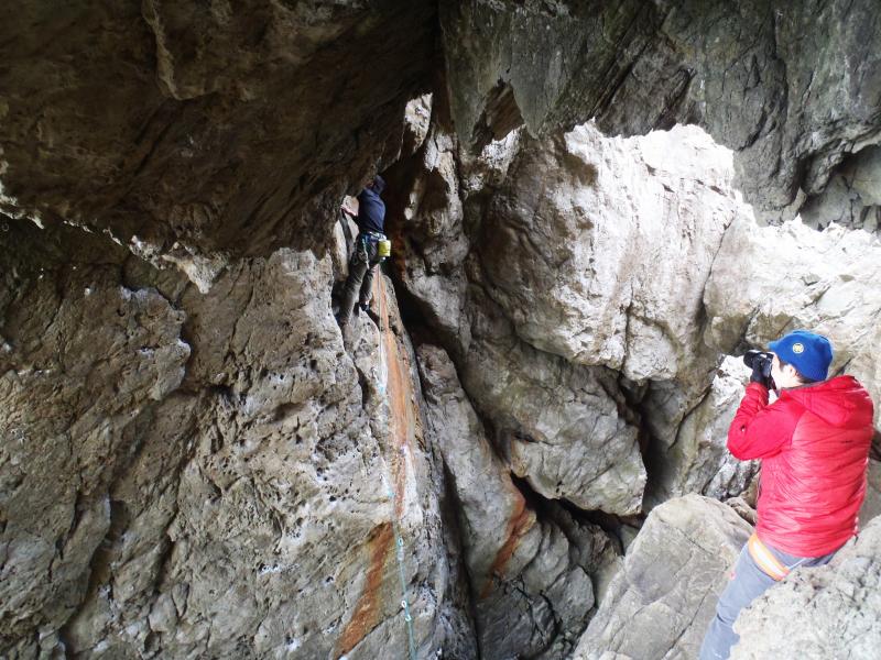 レッドポイントで、グレードが３つ上がった大塚氏。