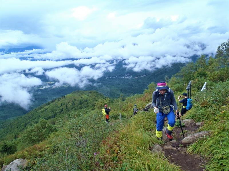 やっと尾根に出ました。