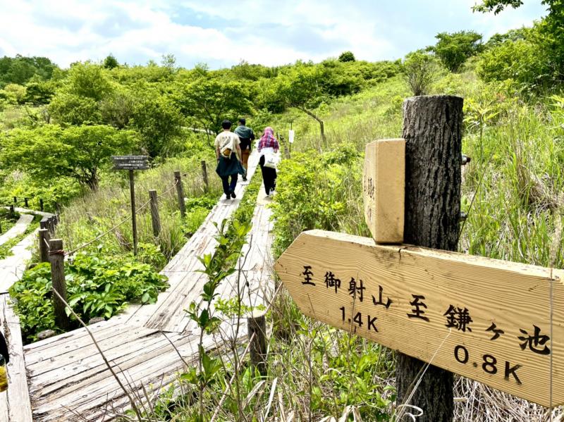 ビジターセンター（駐車場）に戻ります。