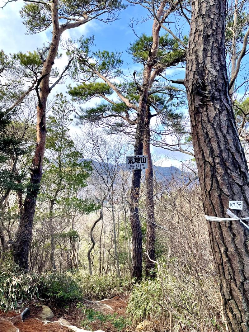 荒地山549m。看板が分かりづらい。