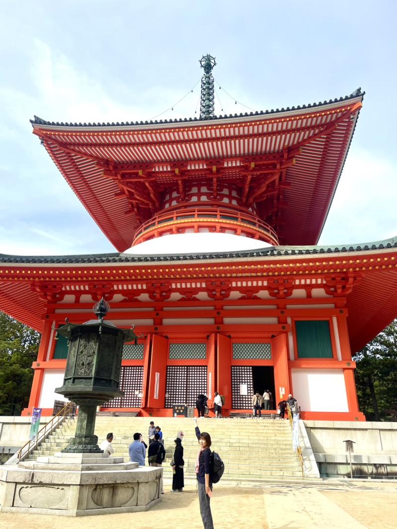 壇上伽藍の根本大塔。弘法大師が高野山開創にあたり真言密教の根本道場として建立されました。