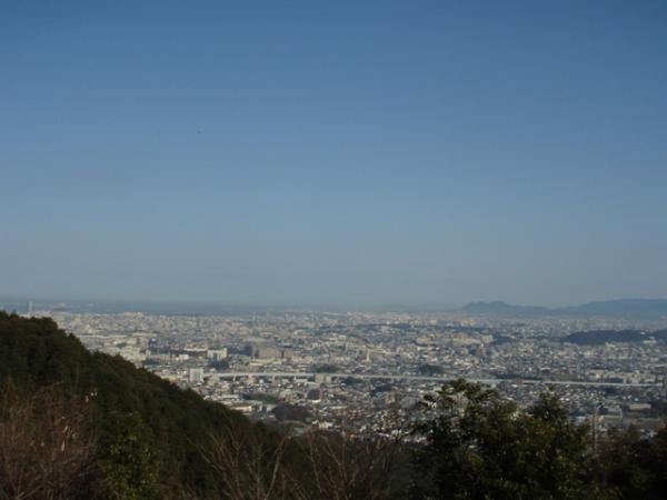 片江展望台から福岡市内を望む