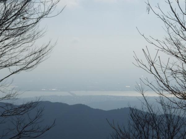 琵琶湖が見えます