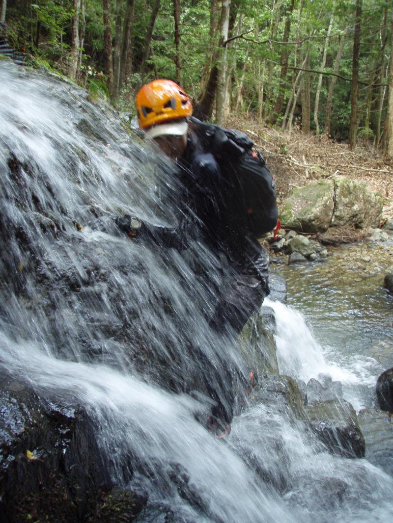 音羽渓谷で沢登り