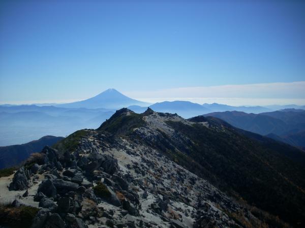 観音岳付近からの富士山