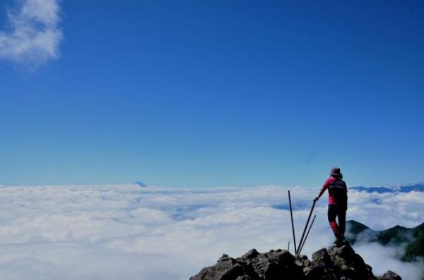 赤岳山頂にて