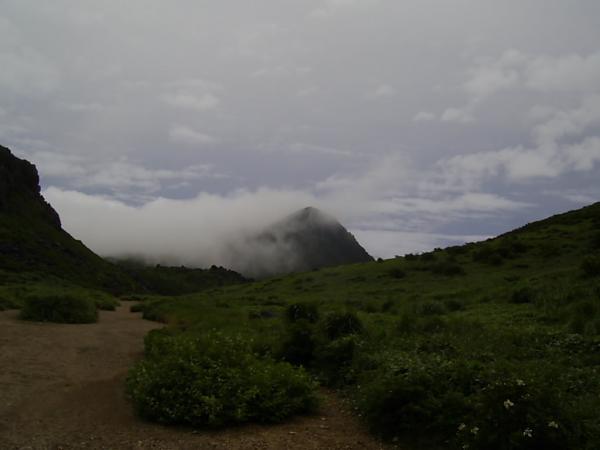 やや曇っていますが、久住山です