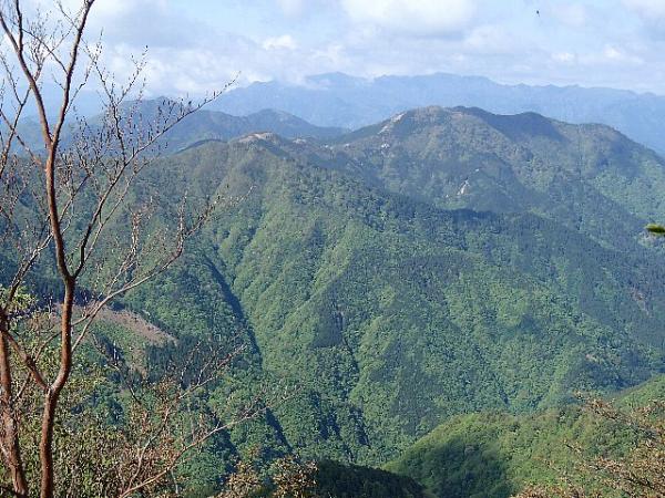 台高山脈主稜線から見る大峰山脈