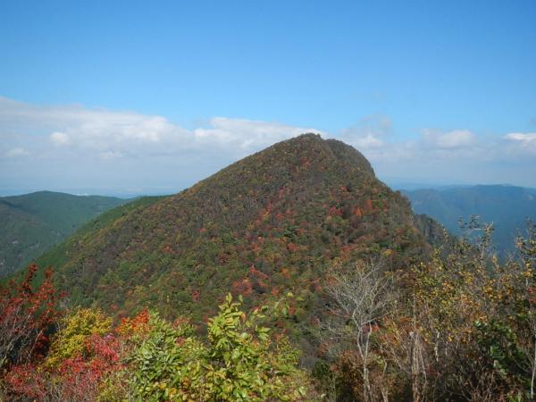 二本ボソから見る倶留尊山。紅葉がきれいです。