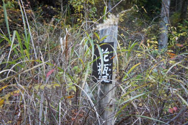 登山口はこの看板の左から