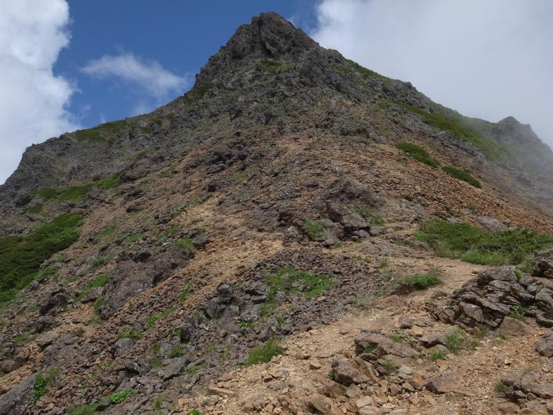 赤岳への登り