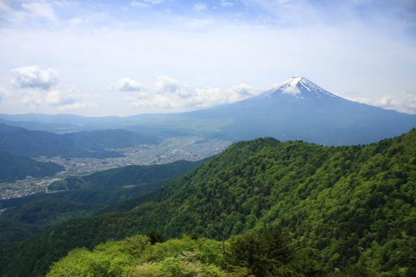 登ると、富士山がこんなかんじで見えます。
