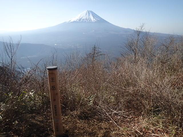 王岳山頂。富士山でっけぇ