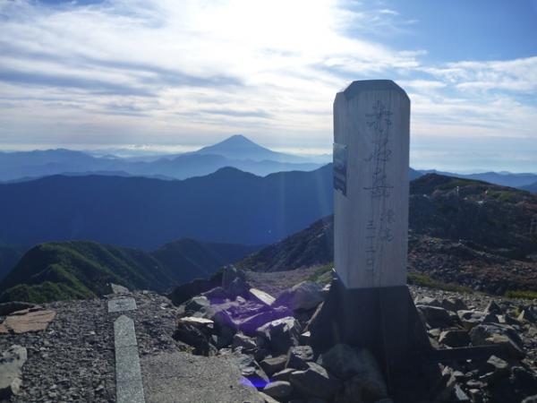 赤石岳と富士山