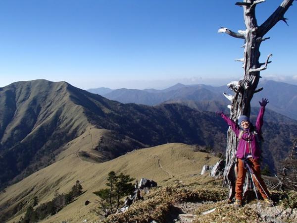 次郎笈までの稜線、最高～～♪