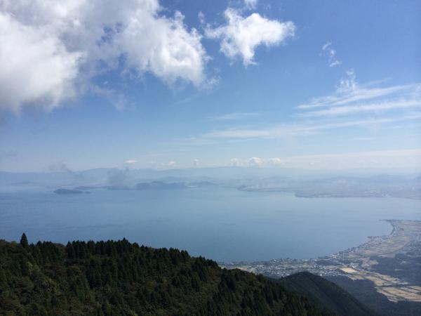 琵琶湖を一望