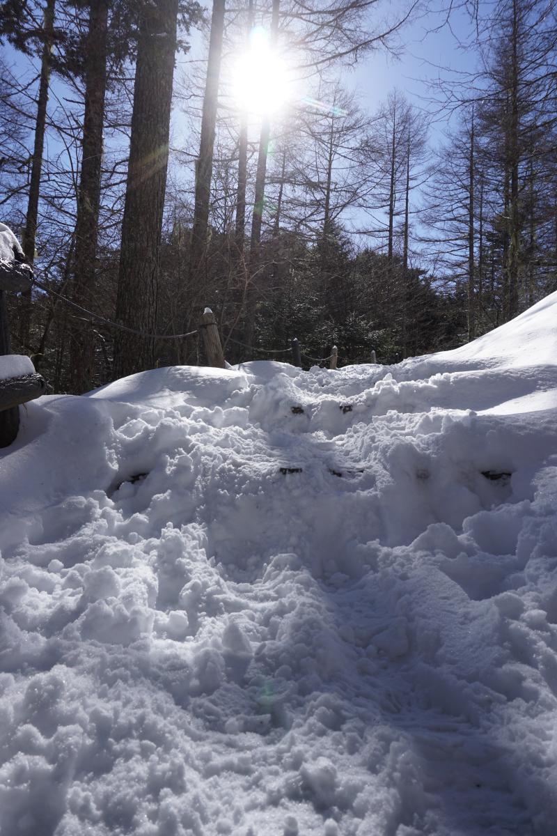 山彦荘以降は雪どっと増えます